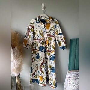 Rachel Zoe Multicolor Abstract Long Sleeve Dress